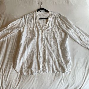 Zara L white blouse